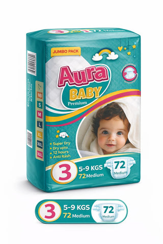 Aura Baby Diaper Jumbo 72 (M)