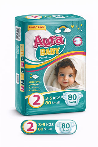Aura Baby Diaper Jumbo 80 (S)