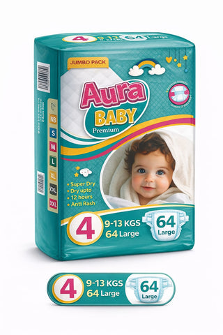 Aura Baby Diaper Jumbo 64 (L)